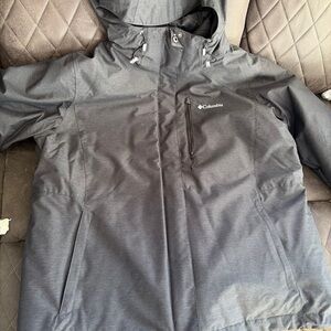 Columbia Whirlibird IV Interchange 3-In-1 Omni-Tech Jacket Black Mens Size 2x